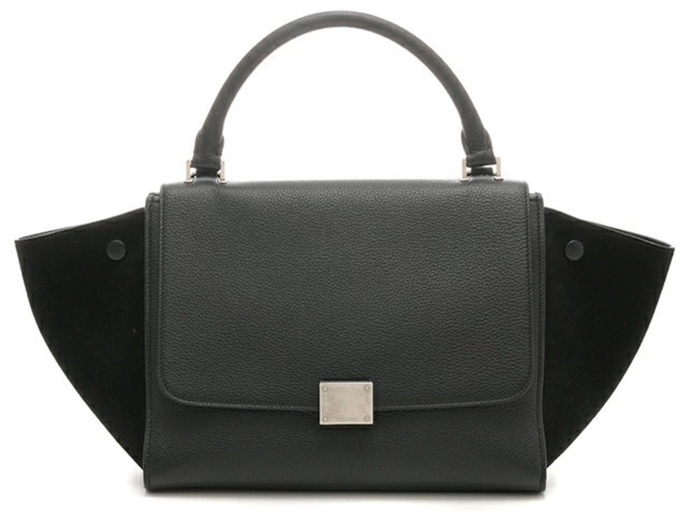 Celine Trapeze Handbag Calfskin Black
